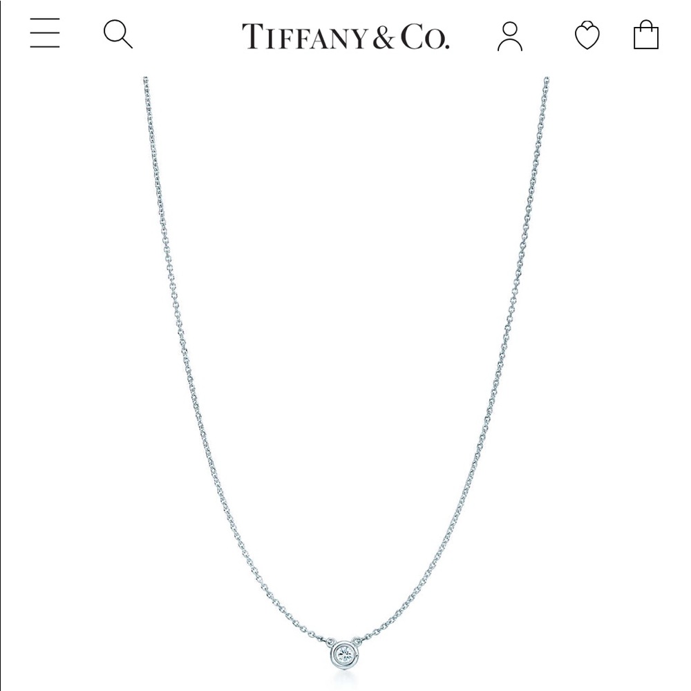 Silver Tiffany Diamond Necklace